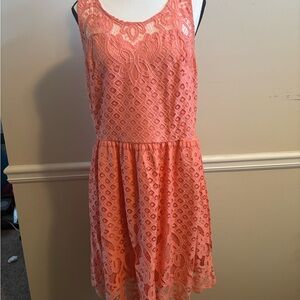 Coral Lace Sleeveless Dress XXL NWT